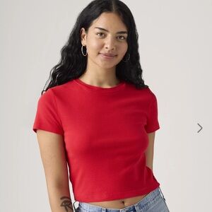 Levi's Vibrant Red Short Sleeve Tee